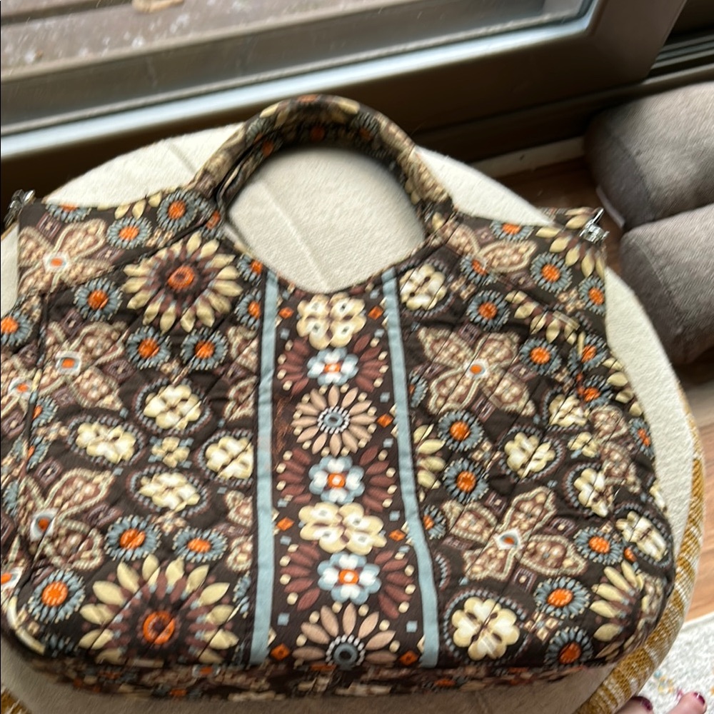 Vera Bradley Brown and Cream Tapestry Tote